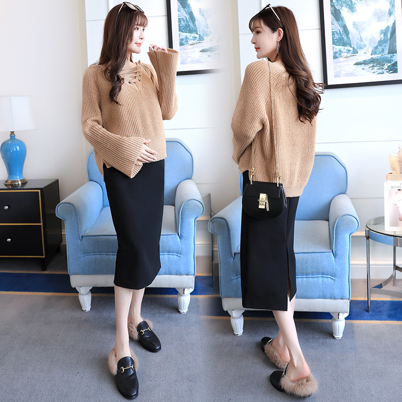 Chân váy bầu công sở thun dày dặn CV01