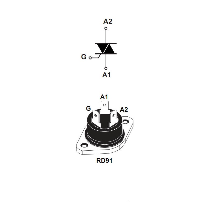 Triac BTA40-700B 40A 700V ( Mã 184 ) BTA 40 – 700B