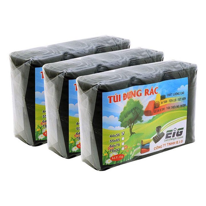 Combo 3 Cuộn Túi Đựng Rác Đen Tự Phân Hủy