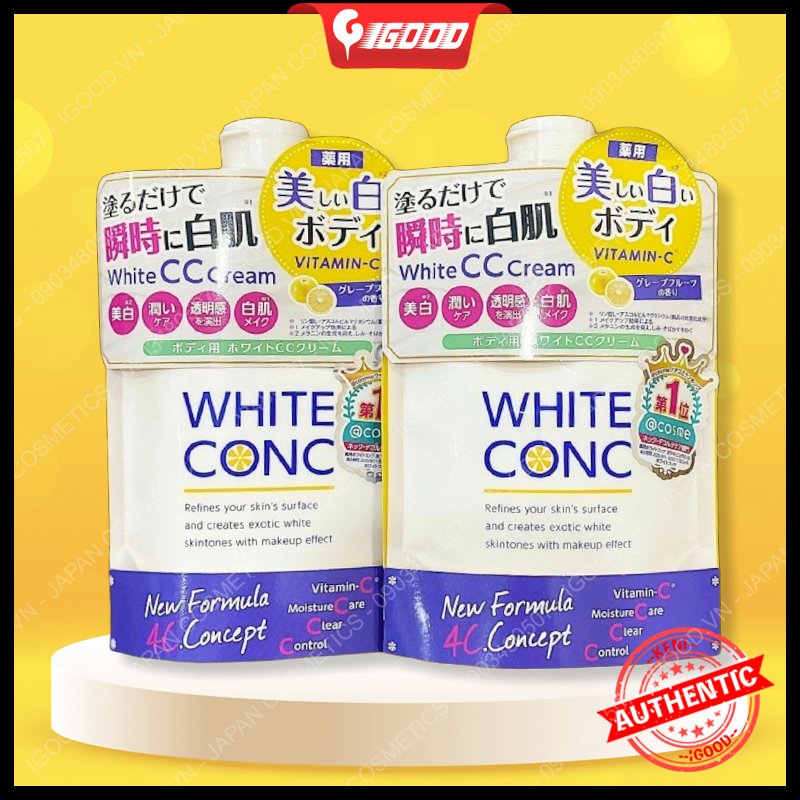 Kem Dưỡng Thể Trắng Da White Conc White CC Cream 200g