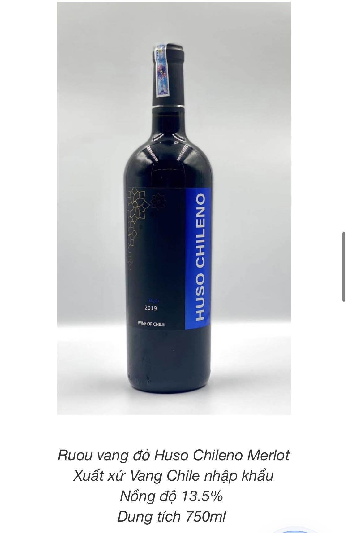 VANG CHILE HUSO CHILENO 750ML - 4SeasonsWine