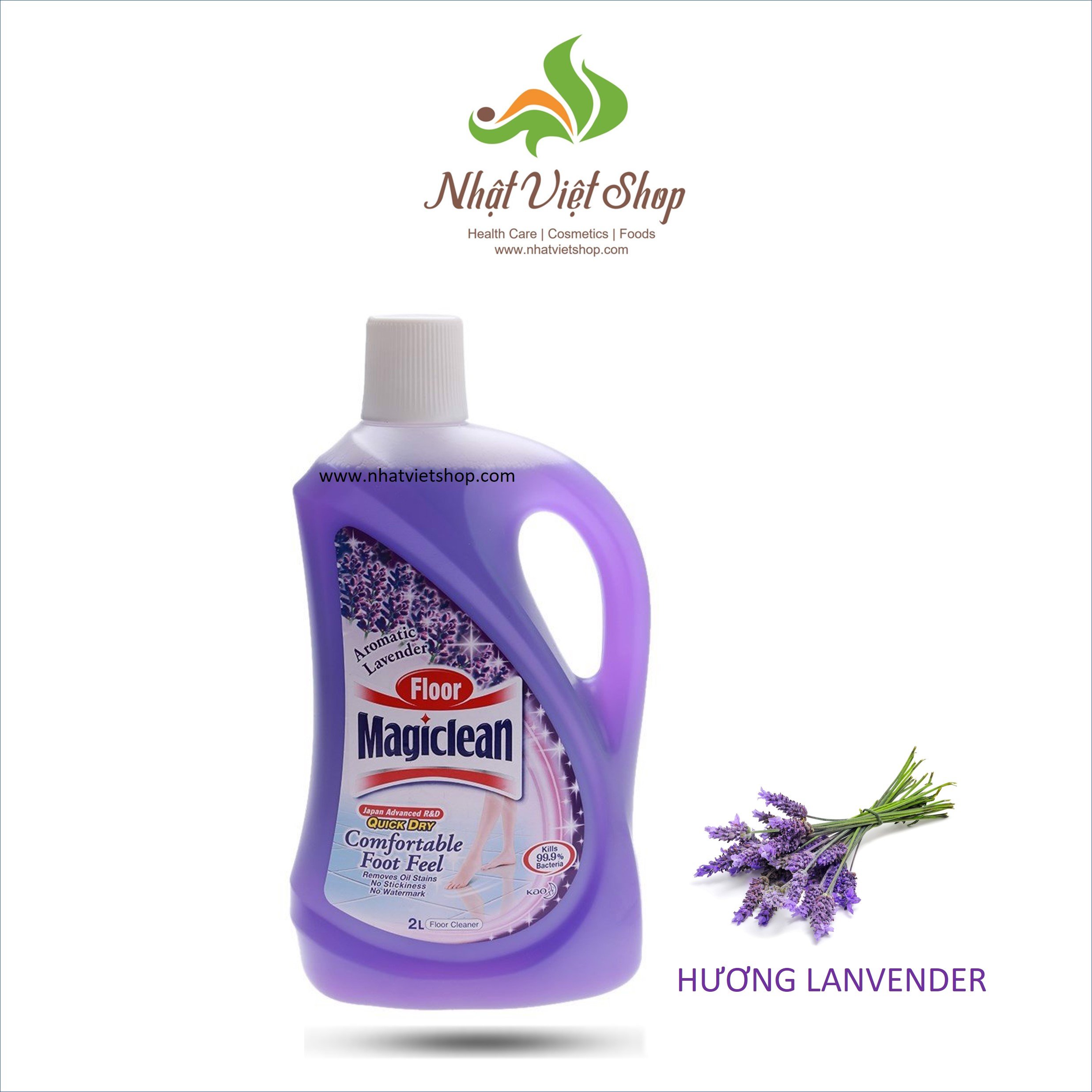 Nước lau sàn magiclean - hương lavender 2 lít/chai