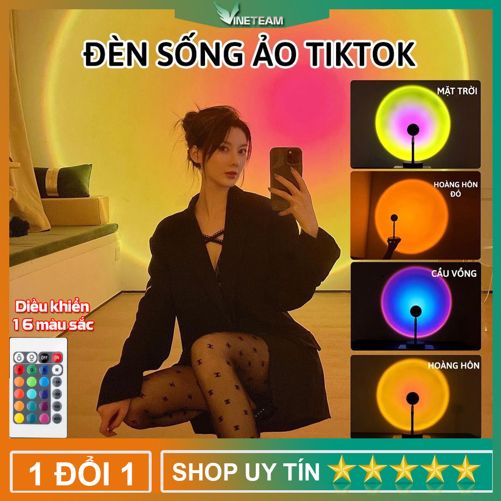 🌈 Đèn hoàng hôn 16 màu và 4 màu Sunset - Đèn Sống Ảo TIK TOK - Đèn Chiếu Cầu Vồng Trang Trí - Chụp Hình, Quay Video Hot Trend - Tiết Kiệm Chi Phí, Ánh Sáng Lớn - Đèn Hoàng Hôn Rose Cầu Vồng 10W Siêu Sáng - Đèn Sống Ảo TIKTOK