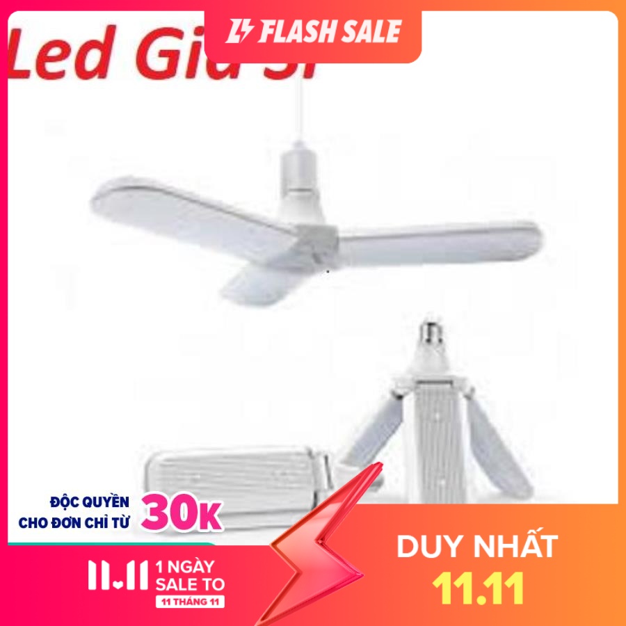 Bóng đèn led hình 3 cánh quạt 36w siêu sáng - bảo hành 1 năm. Nguồn đèn LED chất lượng cao suy giảm ánh sáng tuổi thọ dài.