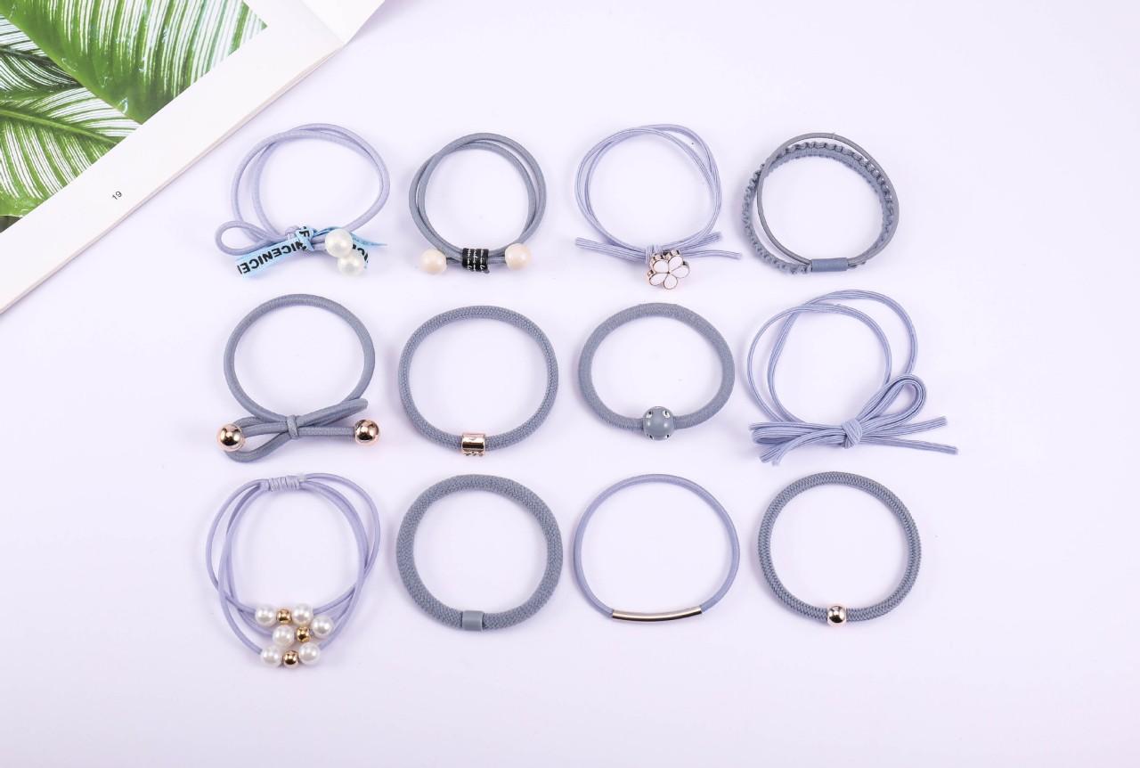Set 12 thun cột tóc Hàn Quốc siêu cute - Gồm hộp