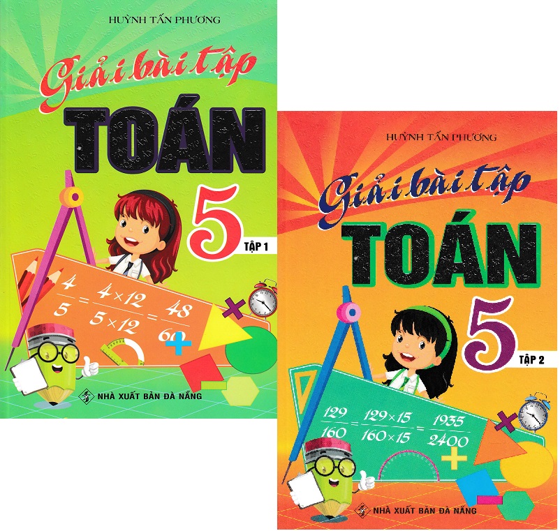 Combo Giải Bài Tập Toán Lớp 5 (Tập 1 + Tập 2)