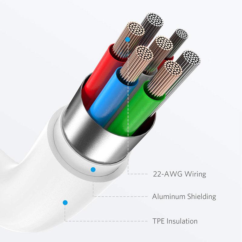 Cáp Anker PowerLine Select Lightning to USB-C, dài 0.9m A8612/A8613 1.8m