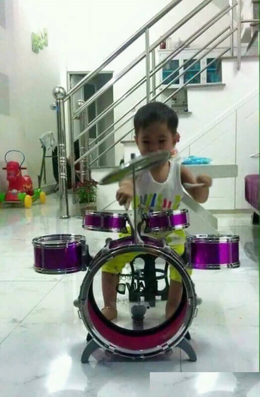 Gia siêu tốc SG- Bộ Trống Jazz Drum cho bé - loại lớn 5 trống, phát triển năng khiếu âm nhạc cho bé