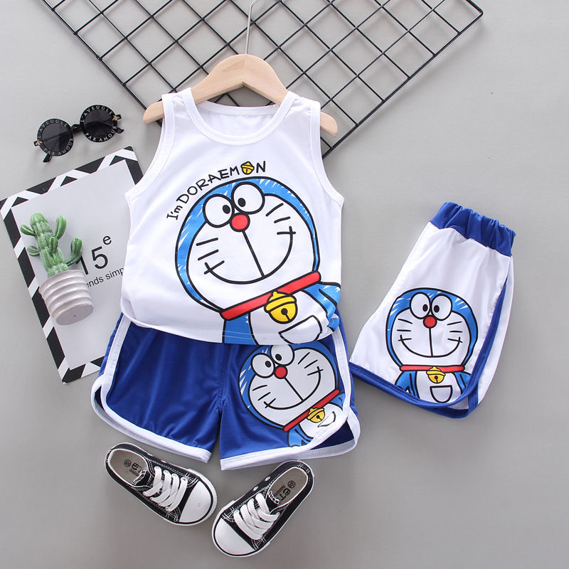 Set bộ đồ thun 3 lỗ hoạ tiết Doraemon cho bé trai ( N00876 )