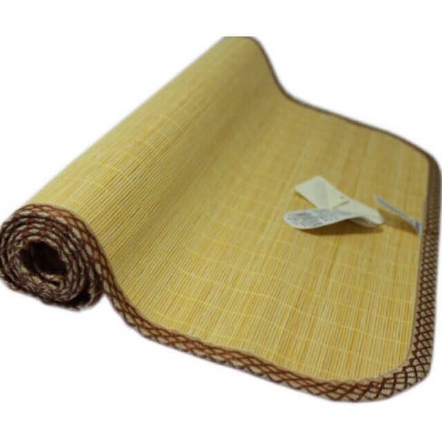Chiếu tăm tre Bamboo cao cấp cho bé, size 60x120cm ( 1 mặt tăm tre, 1 mặt nằm điều hoà )