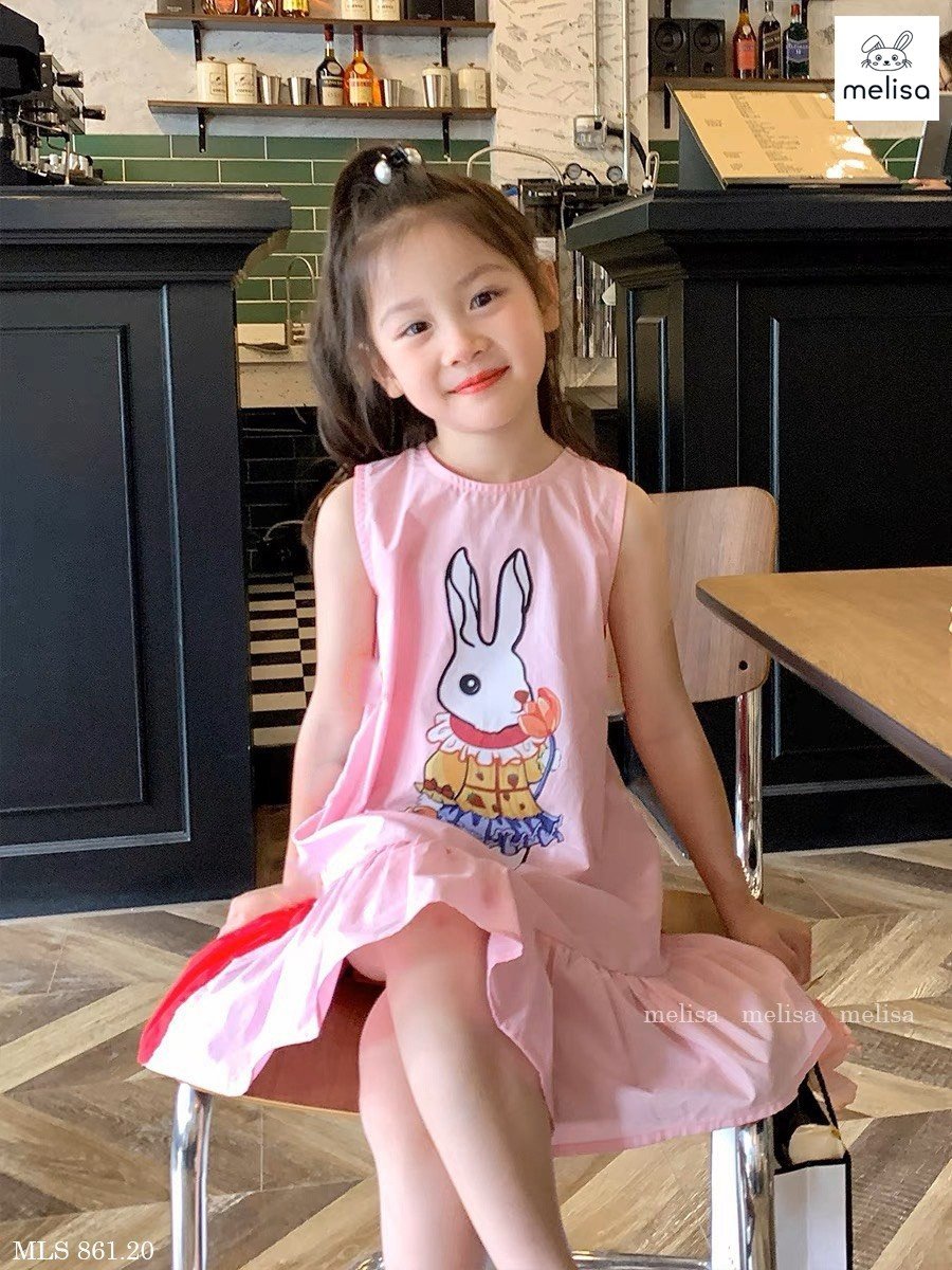[NEW ARRIVAL] ĐẦM HỒNG BÉ GÁI CON THỎ SIÊU CUTE