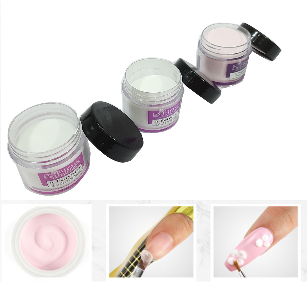 Bột Đắp Hoa Đắp Nail Ezflow Nắp Đen 28G