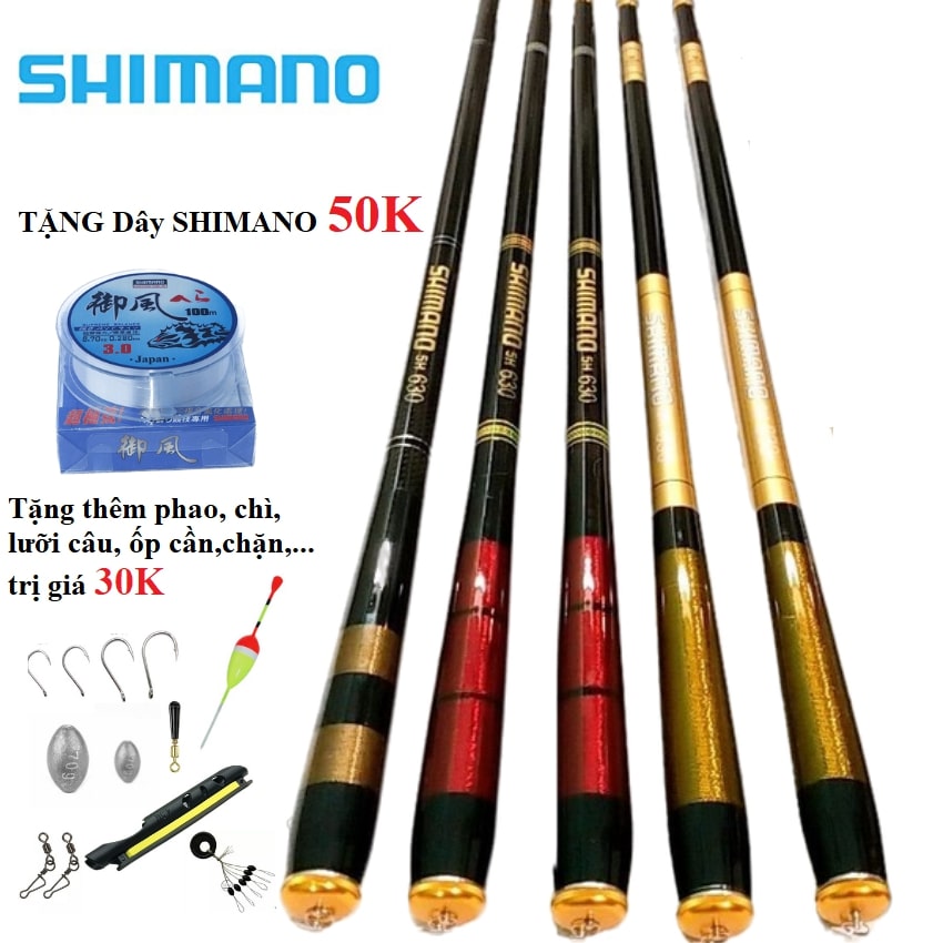 [Tặng Dây 50k Và Phụ Kiện Cho 50 Khách Đầu] Cần câu tay Shimano 5H Điếu Ngư đủ size 3m6 4m5 5m4 6m3 SANAMI FISHING khỏe, đẹp, bền bỉ, giá rẻ tặng quà 60k .. cần câu tay, cần câu tay shimano, cần câu tay giá rẻ, cần câu đơn -