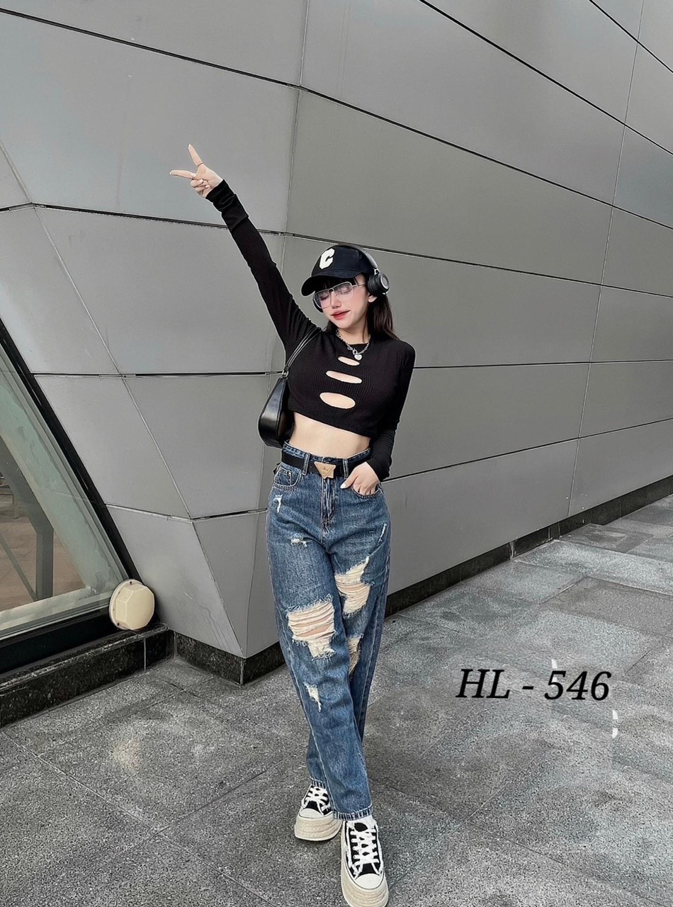[HCM]Quần baggy jean nữ thêu hoa cúc siêu hot thời trang cao cấp BINSTORE94 A226