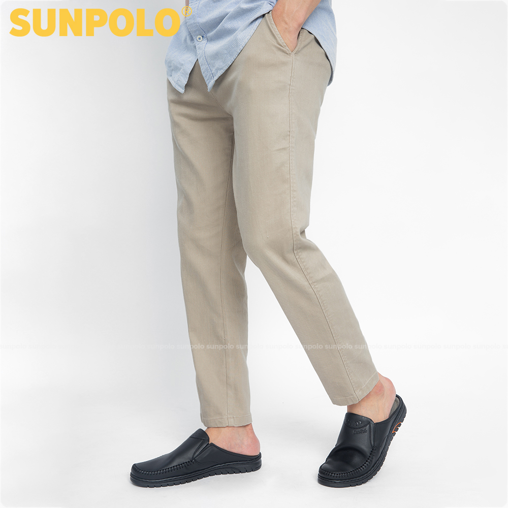 Dép Sapo nam da bò SUNPOLO SPO293 (Đen, Nâu)