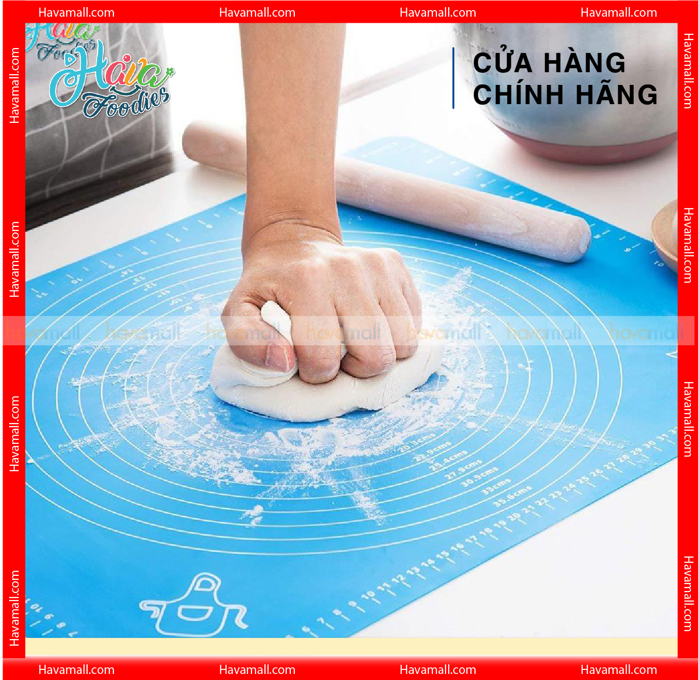 Miếng Lót Nhào Bột Bằng Silicon 40x50cm