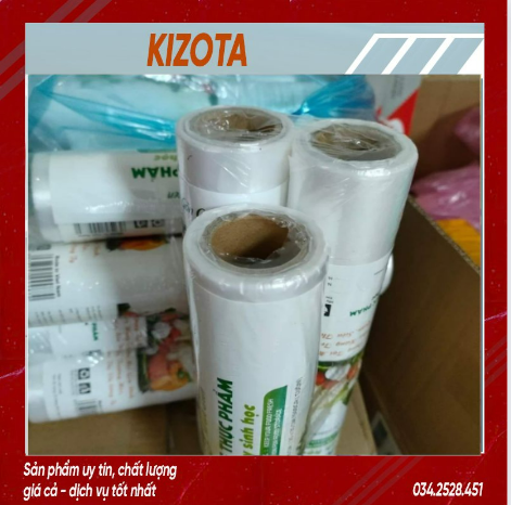 COMBO 3 CUỘN TÚI ĐỰNG THỰC PHẨM TỰ HỦY SINH HỌC-KIZOTA