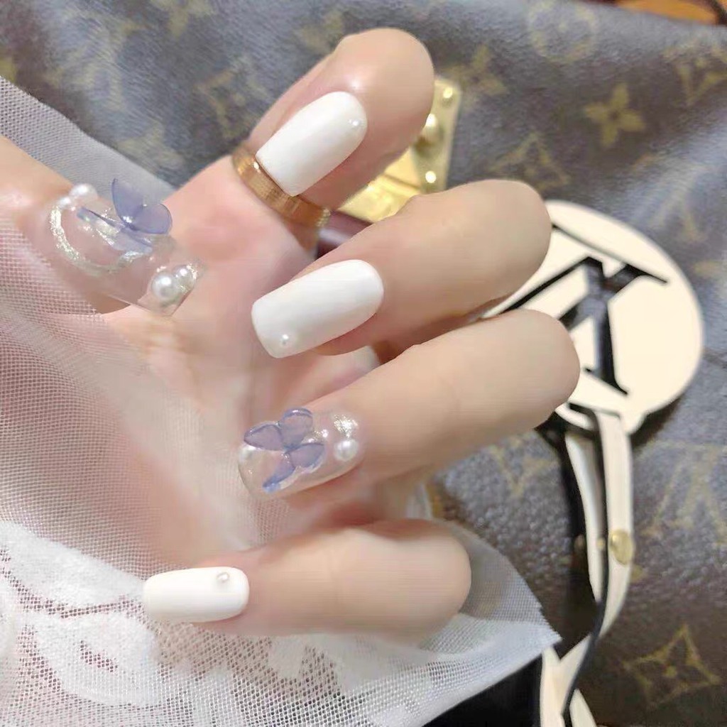 Móng úp 12 chiếc kèm dũa keo - Nail Chubby - A87
