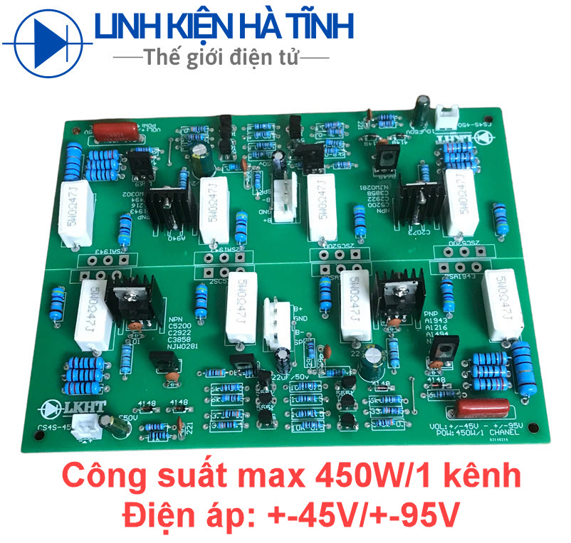 Cặp mạch công suất 4 sò , 2 kênh 8 sò chất lượng cao công suất 450W mạch sợi thủy tinh cao cấp
