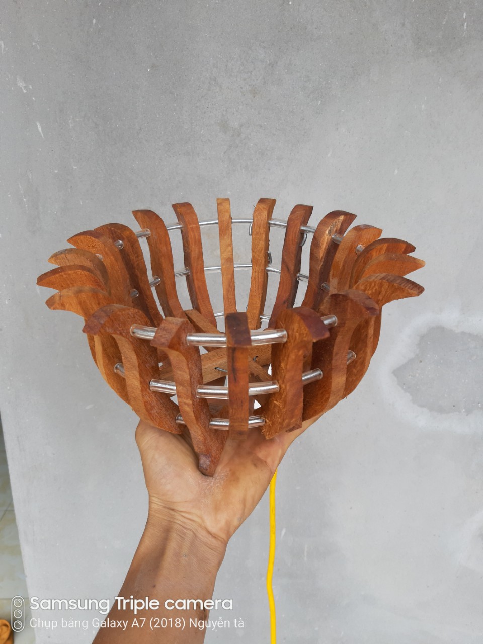 Chậu gỗ căm xe siêu bền dk 20cm