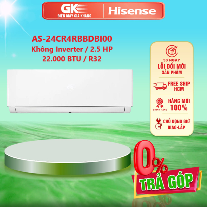 AS-10CR4RYDDJ02 / AS-12CR4RVEDJ01 / AS-18CR4RXADBI00 / AS-24CR4RBBDBI00 Máy Lạnh Hisense - Mono - GIAO TOÀN QUỐC