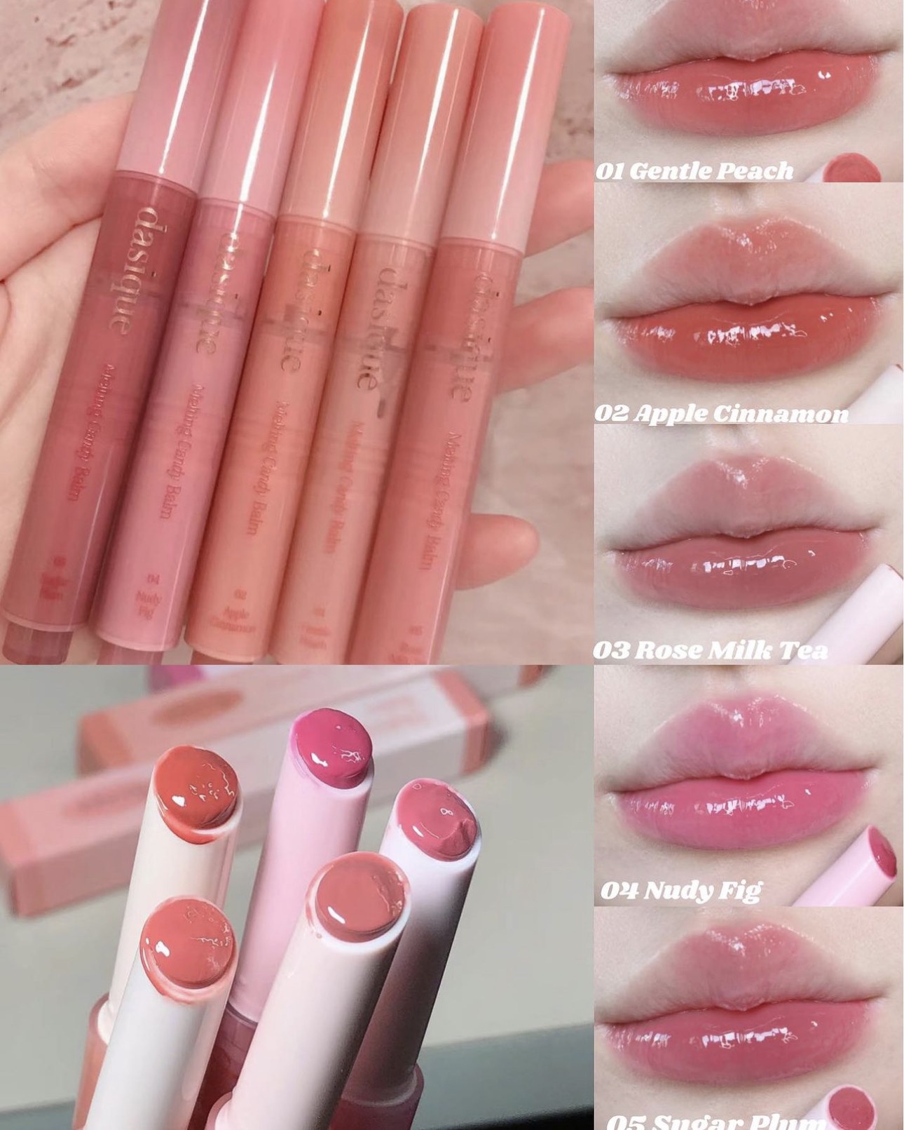 Son Dưỡng Môi Dasique Melting Candy Balm [FULL BỘ MÀU]