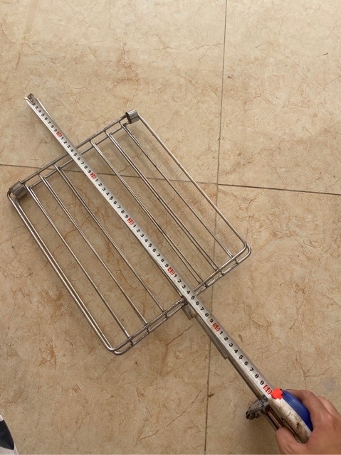 Vì nướng vịt phanh inox có trục quay