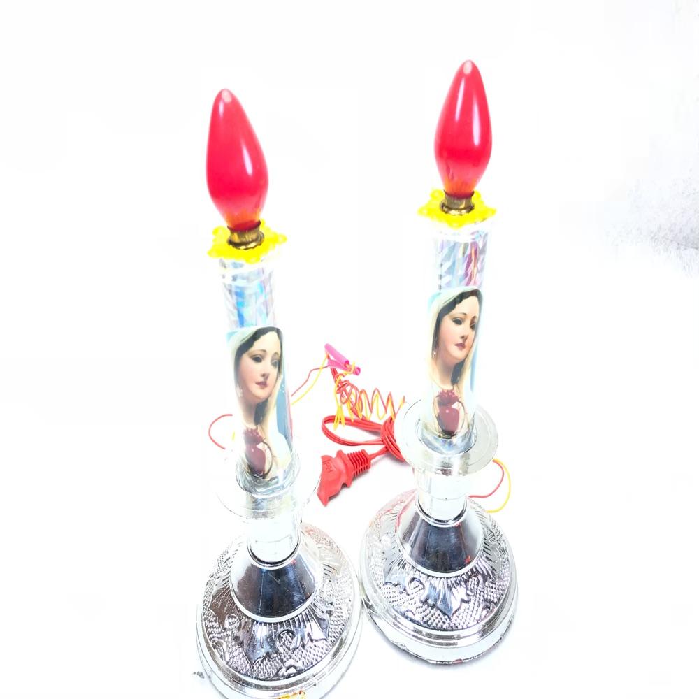 Đèn bàn thờ hình nến Thiên Chúa cực đẹp ( Bộ 2 đèn ) - Điện Việt