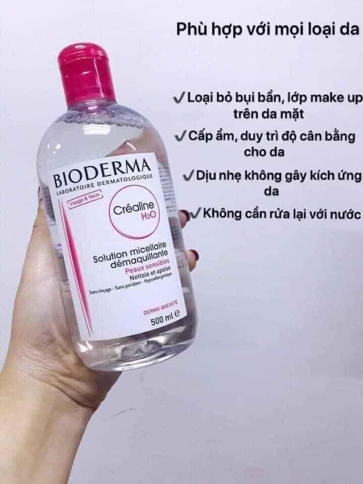 Tẩy trang Bioderma hồng