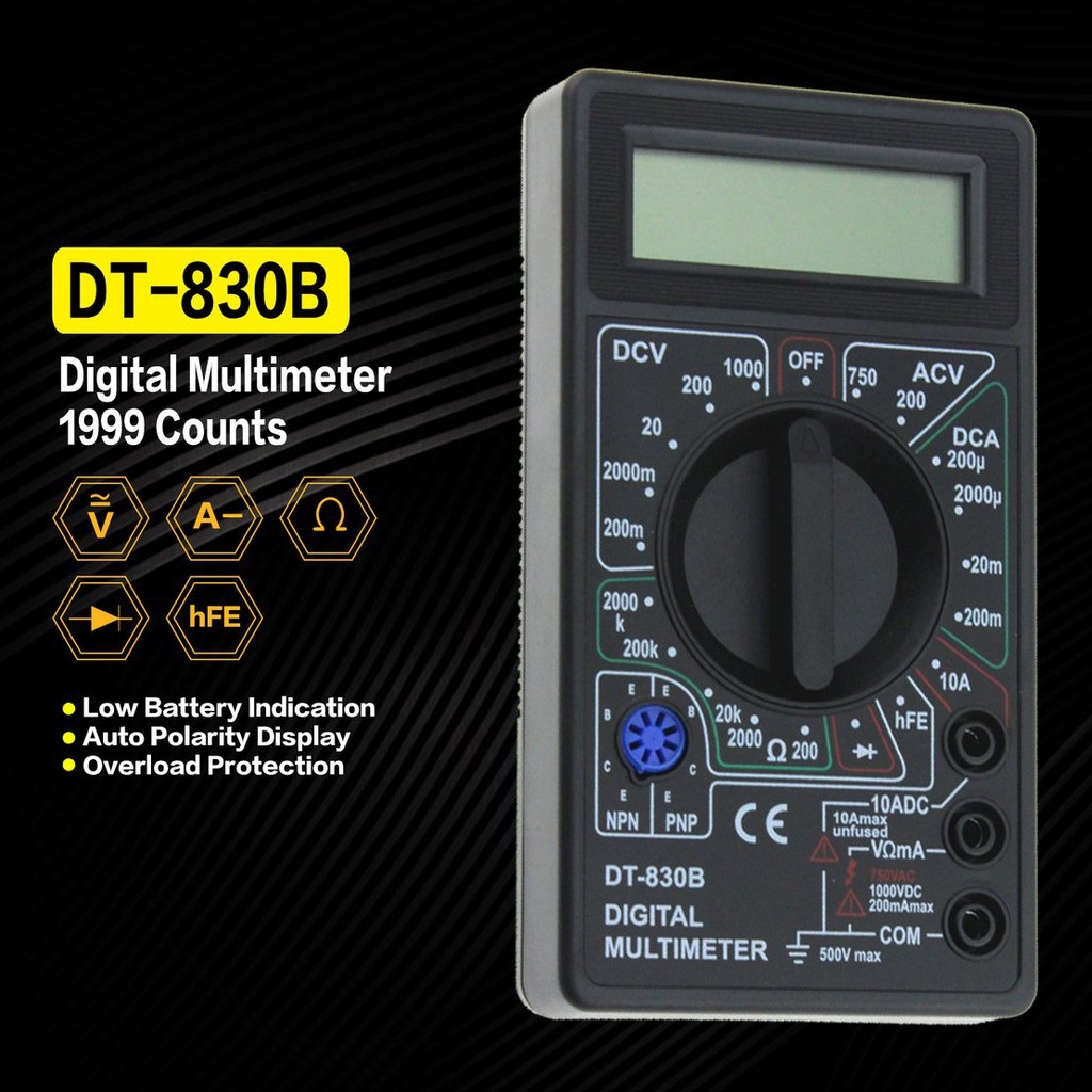 Đồng hồ vạn năng mini DT-830B chất lượng cao
