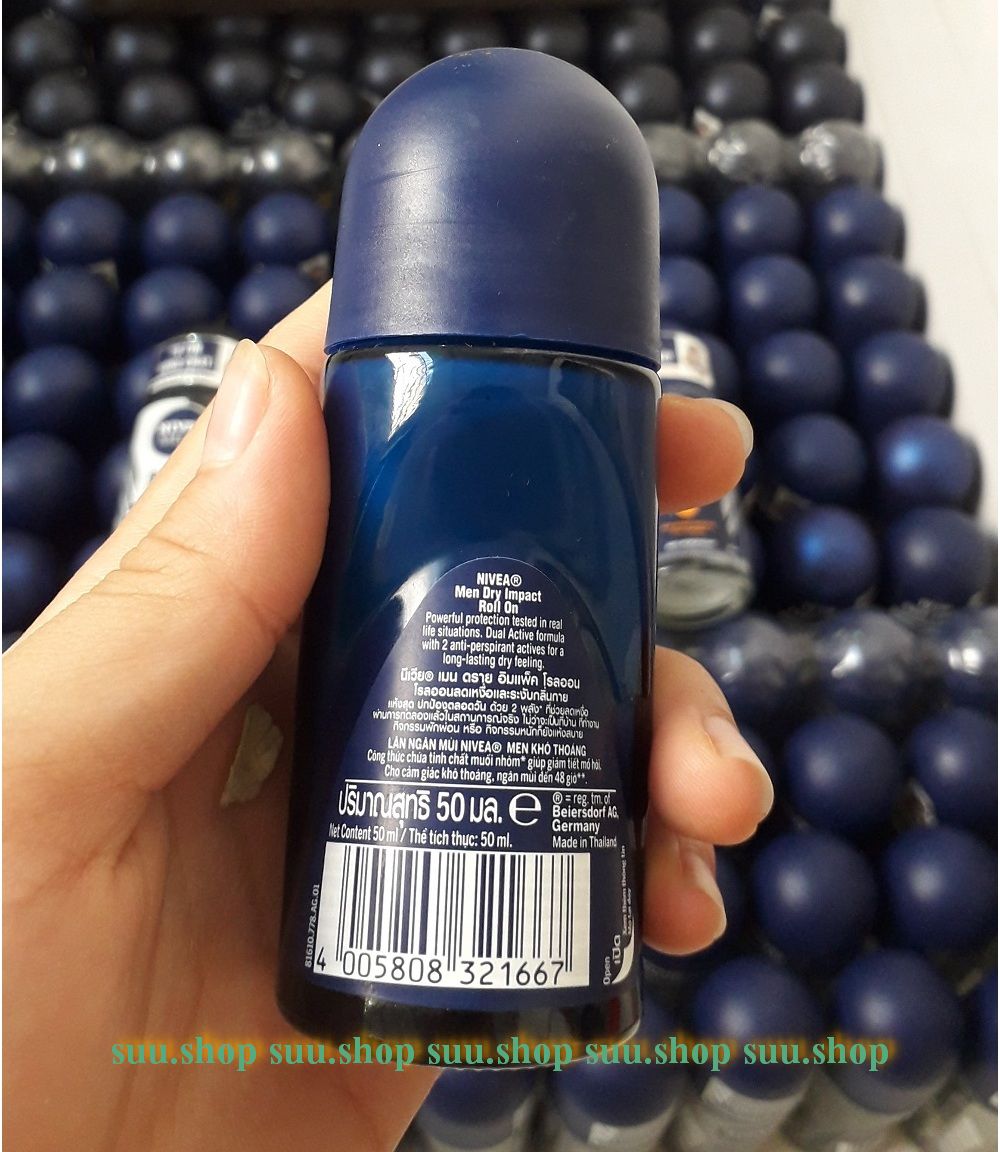 Lăn Khử Mùi Nivea Nam 50ml Khô Thoáng