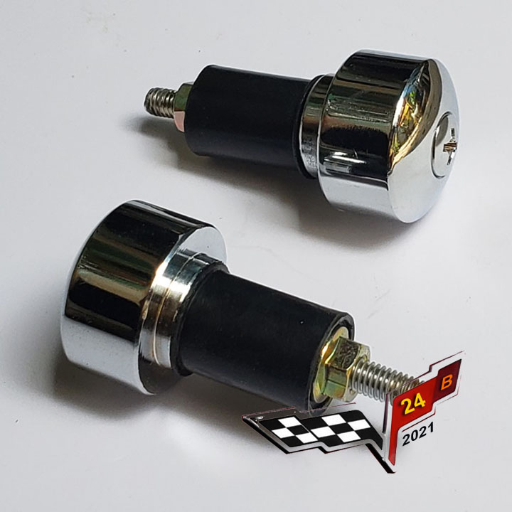 Gù inox kiểu tròn gắn tay lái xe máy