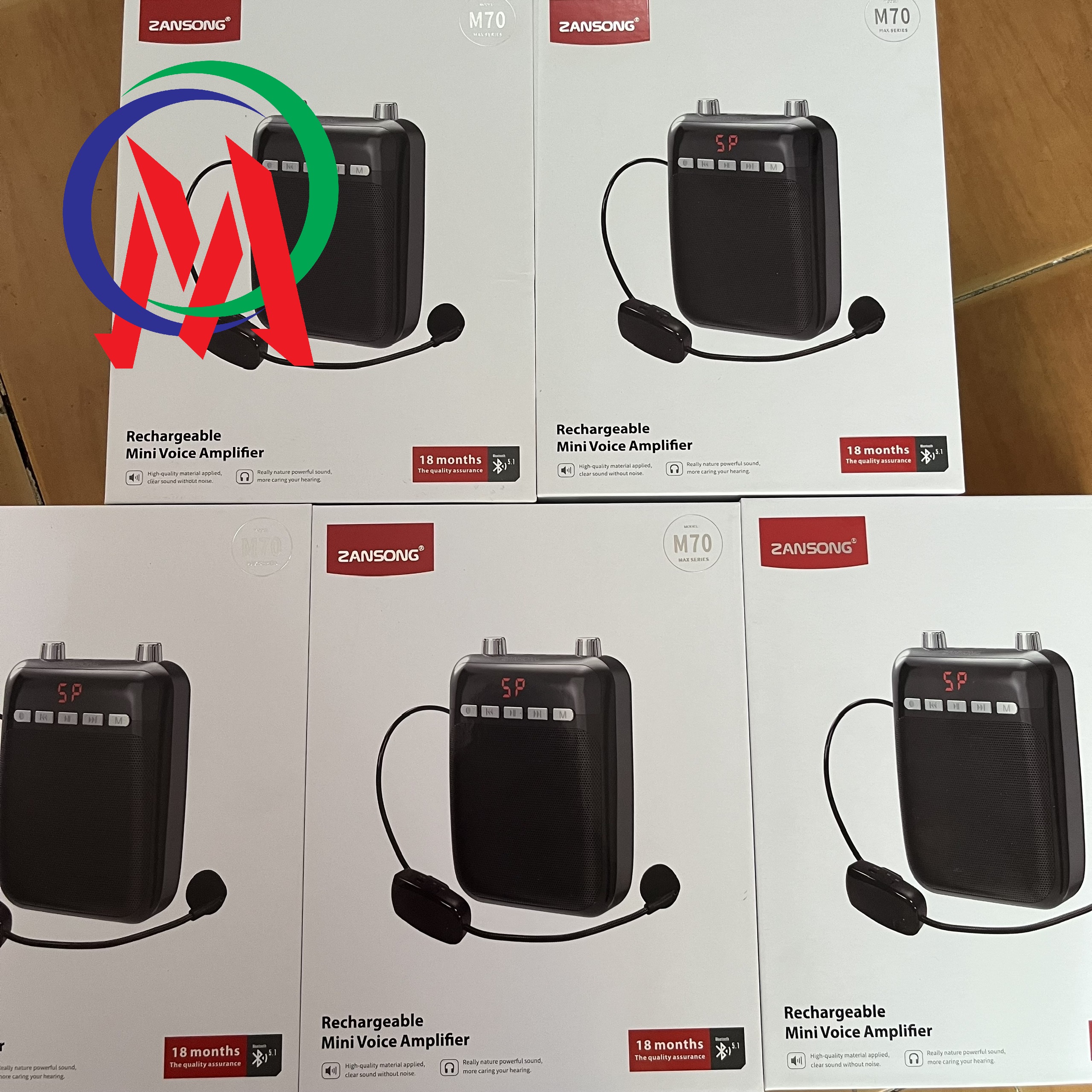 Máy Trợ Giảng Zansong M70 Kèm Mic Không Dây Chống Hú, Âm Thanh Chuẩn, Độ Nhạy Cao