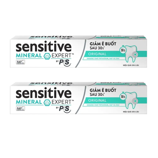 Combo 2 kem đánh răng p/s sensitive orginal dịu cơn ê buốt sau 30s 100g