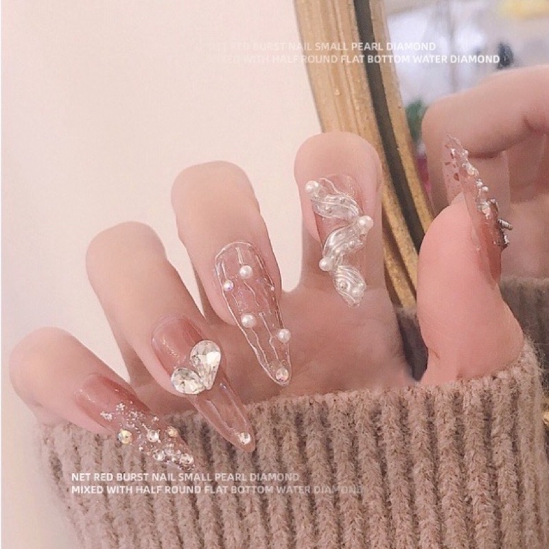 Ngọc nửa mix đủ size trang trí móng siêu xinh