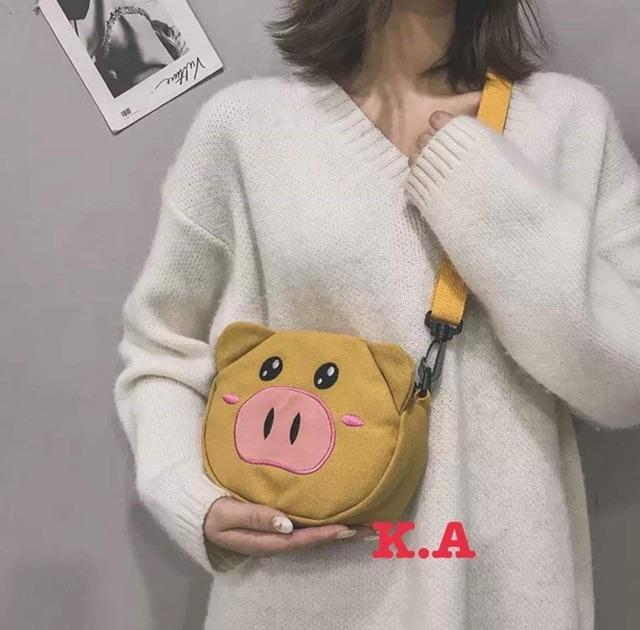 Túi Đeo Chéo Hình Lợn Cute