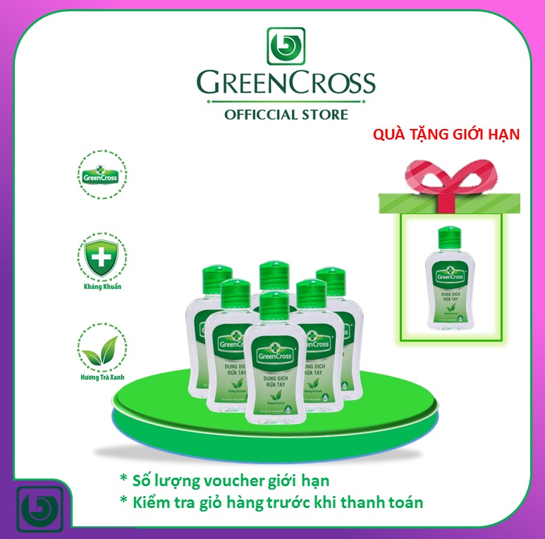 Combo 6 chai Nước Rửa Tay GREENCROSS  - chai 100ml