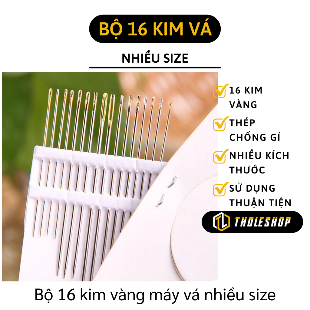 Phụ kiện may vá - Set 16 kim may vá với nhiều kích cỡ - Kim may đồ nhiều size