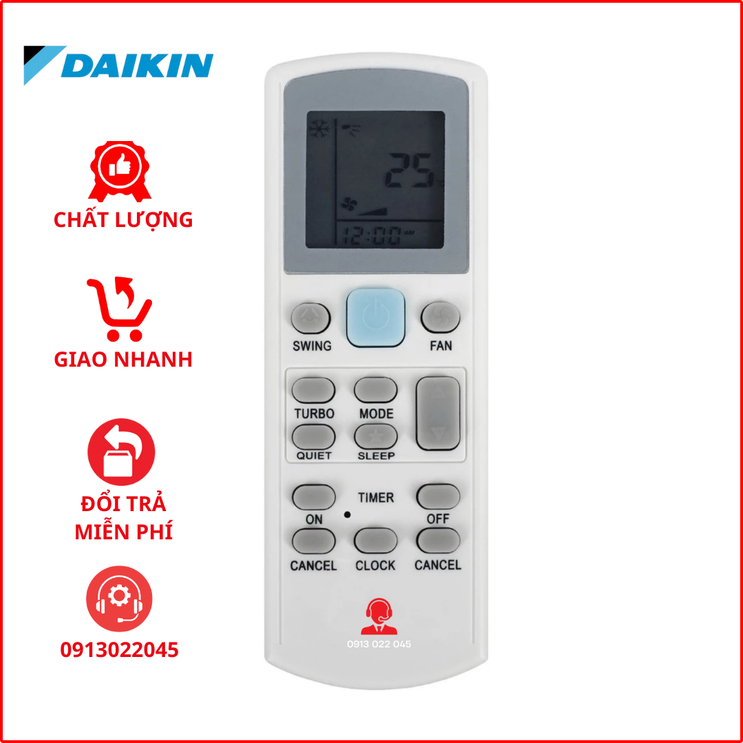 Điều khiển - Remote điều hòa máy lạnh Daikin (FTV Series).