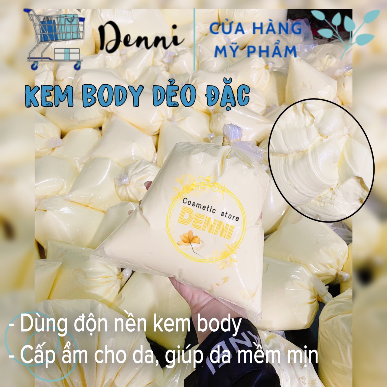 Bịch Kem Body Cốt Dẻo Đặc 1kg