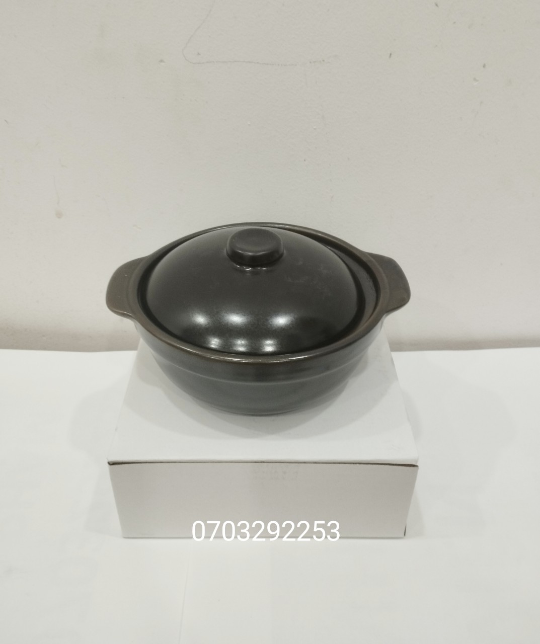 Nồi đất đỉnh cạn 5 inch nắp đất - nồi kho quet