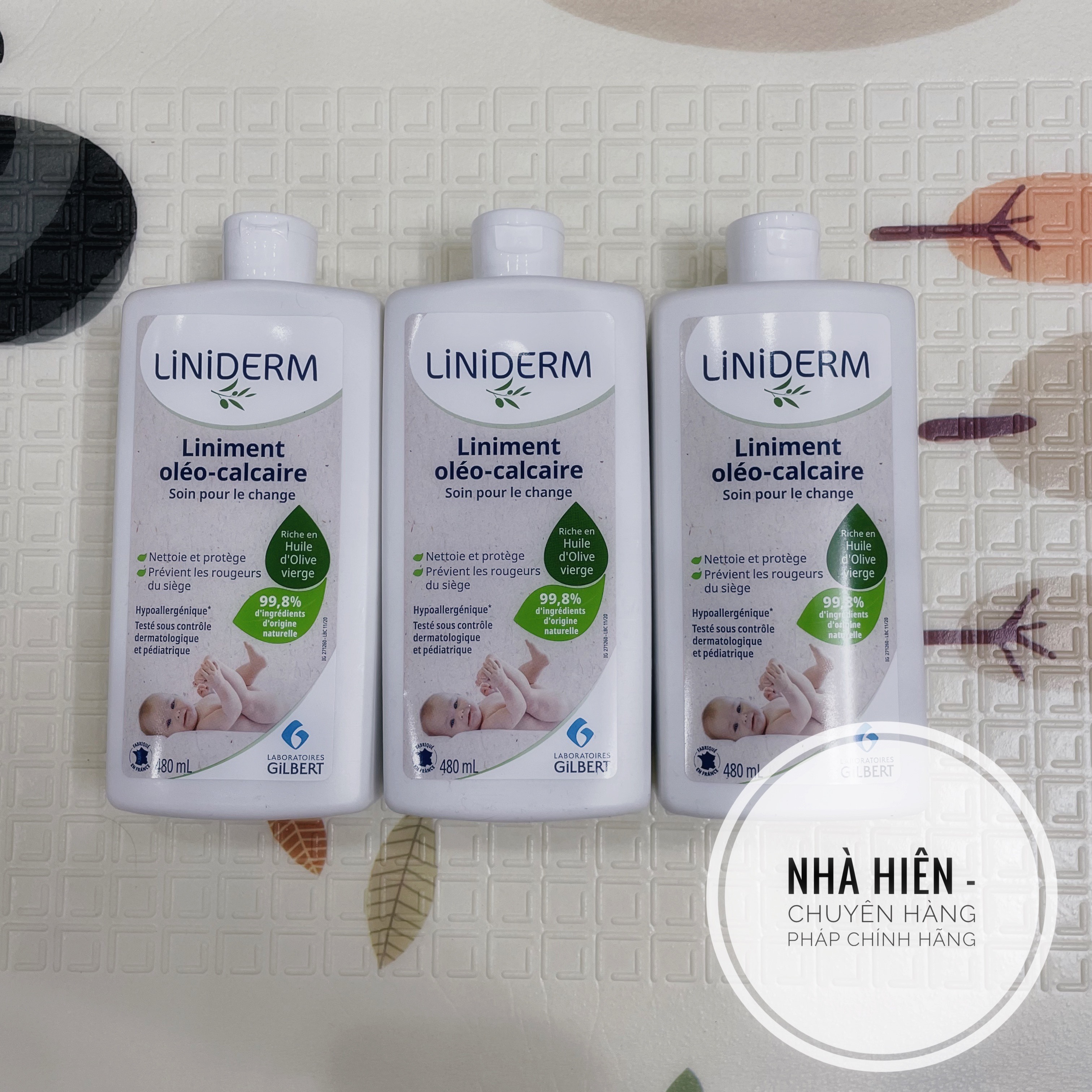 Kem thay bĩm Liniderm 480ml [Hàng pháp có bill đầy đủ]