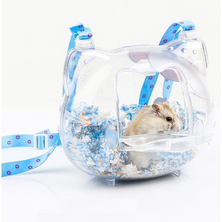 [Hoàn tiền 10%]Lồng xách tay kitty dành cho hamster, đuôi mập