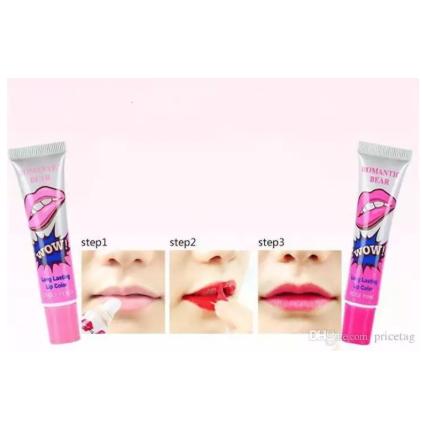 [HCM]Son săm Romantic Bear WoW long lasting lip color 15g (Siêu lì 48h - Màu Rose Pink)