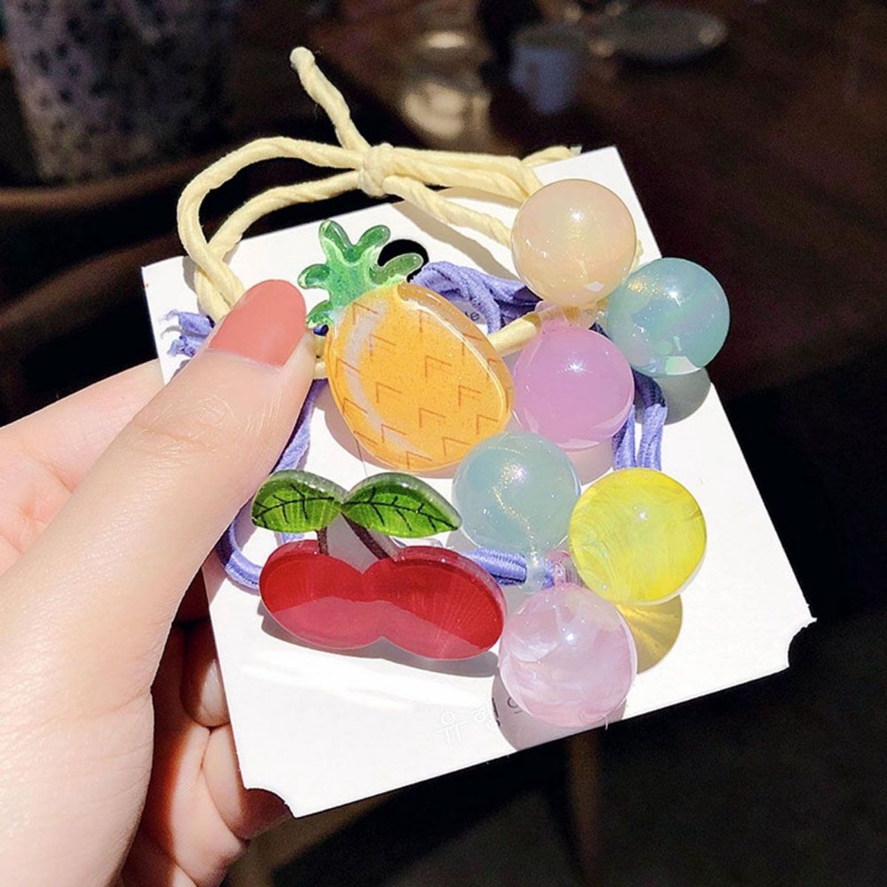 CỘT TÓC HOA QUẢ CUTE