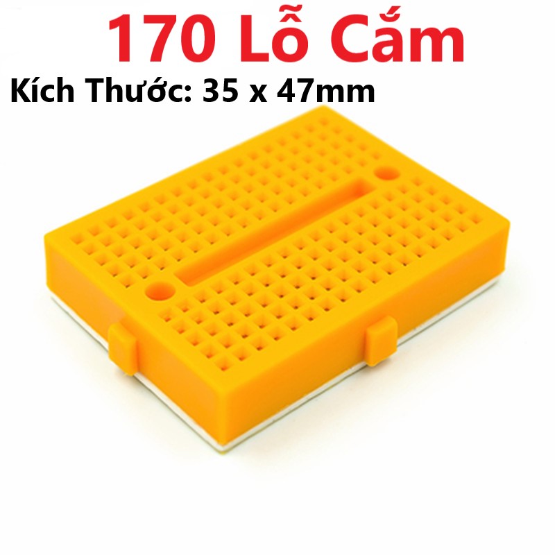 Breadboard MB-102 830 Lỗ 165x55x10mm (Board test, cắm linh kiện, bo test mạch, bảng mạch thử nghiệm )