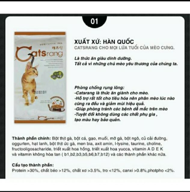 Catsrang cho mèo mọi lứa tuổi gói 5kg