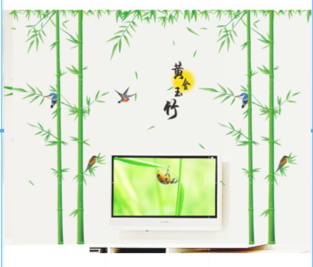 [HCM]Decal dán tường 2 cây tre