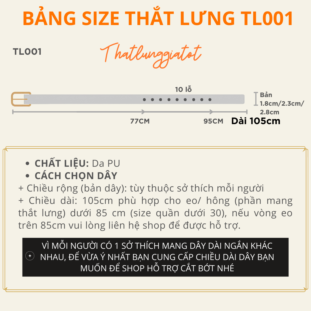 Thắt lưng nữ mặt tròn da mềm (Hỗ trợ bấm cắt dây nịt) TL001 - Thắt Lưng Giá Tốt
