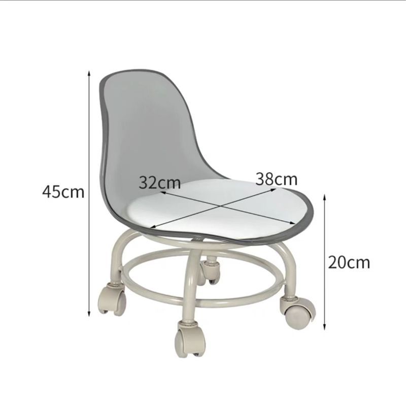 IMELON Buy 1 Get 1 Free gift STORE-wide plastic chair backrest vanity table seating ergonomic chair in small stool pulley with universal wheels transparent acrylic children's home backrest toddler chair